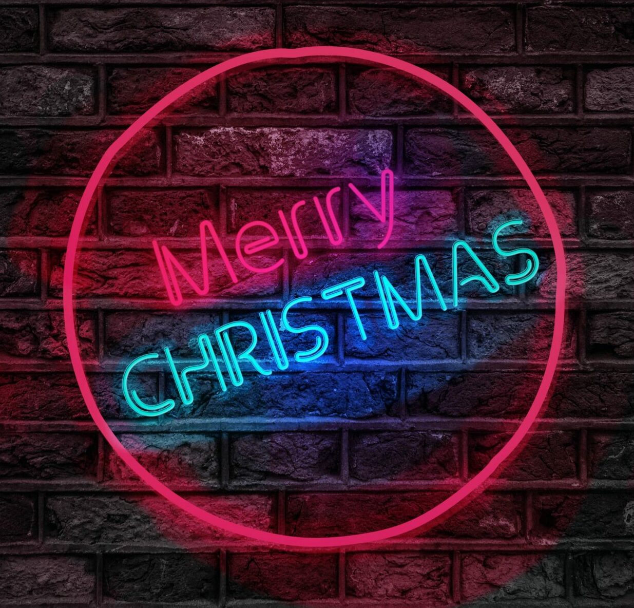 Merry Christmas néon - Pexel Jameel Hassan